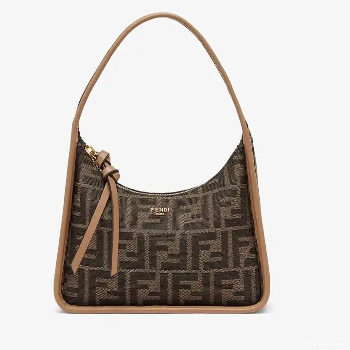 Cheap Brown Fendessence Bag FF Fendi Mini Motif In Fabric 0624